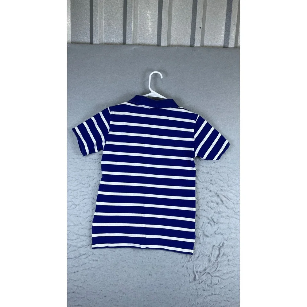 Polo Ralph Lauren Polo Shirt Mens S Blue White Striped Excellent Short Sleeve